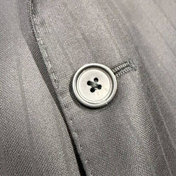 Baumler Loro Piana Suit 130s Four Seasons Wool Striped 2pc Grey 48R 42x30 - Picture 4 of 15